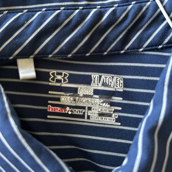 Under Armour Men’s Polo in Navy and Gray stripes - Picture 4 of 6